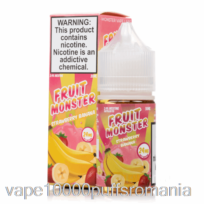 Vape Romania Capsuni Banana - Saruri Monstru Din Fructe - 30ml 24mg